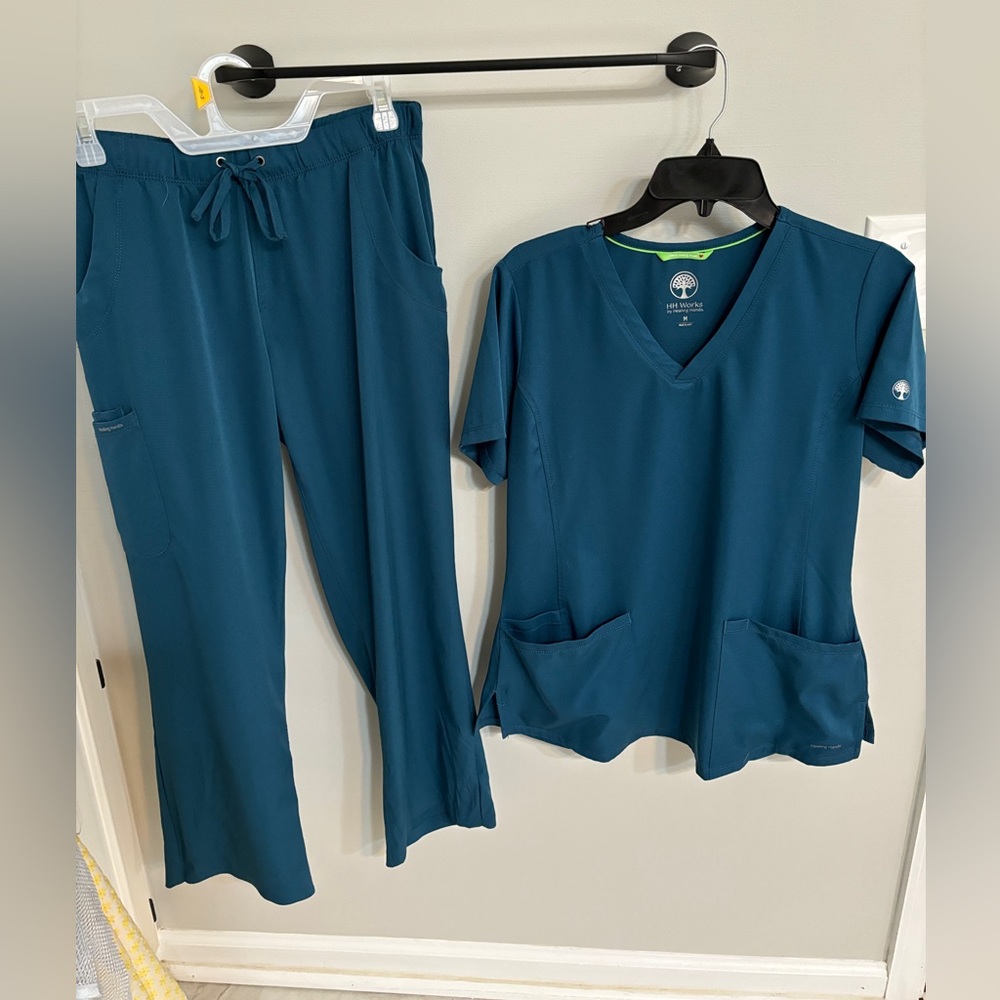 Healing Hands Scrub Set Caribbean Blue Women Medium